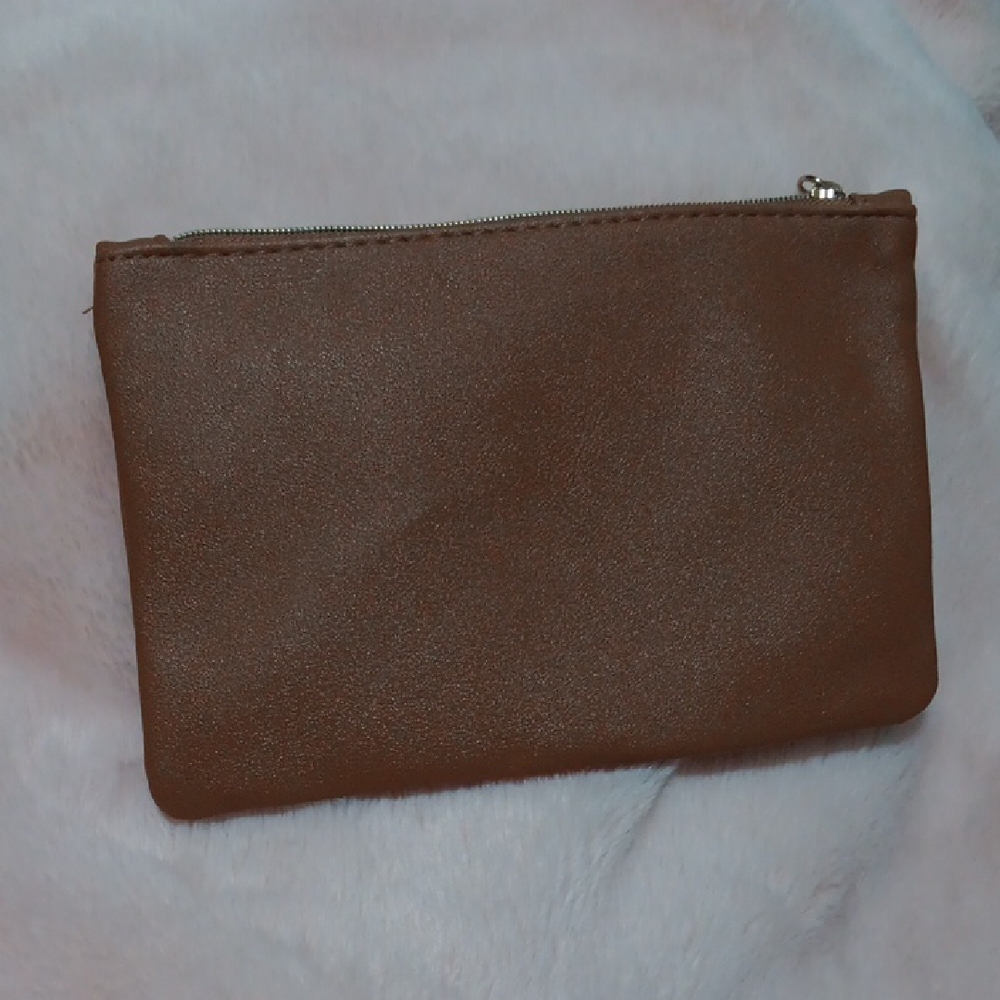 Ipsy Brown Pouch with Vibrant Stripes - Picture 3 of 4